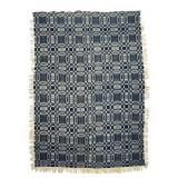 Early Overshot Coverlet w/ Fringes 68" x 84"
