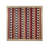 Framed Gautemalan Polychrome Manta Textile