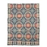 Early Colorful Jacquard Moss 77" x 83"