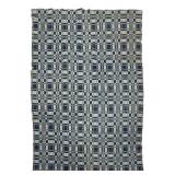 Early Overshot Coverlet Initialed CB 68" x 84"