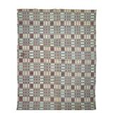 Early Colorful Overshot Coverlet 65" x 78"