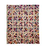 Early Crazy Quilt Style Block Quilt 87" x 75"