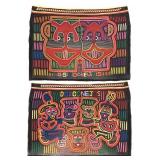 Mola Kuna Textile Panels w/ Rabbits Motifs