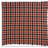 Red White Cotton/Wool Twill Blanket 70" x 67"