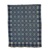 Blue White Pine Tree Double Weave 72" x 84"