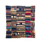 Antique Partially Hand-Stitch Quilt 75" x 78"