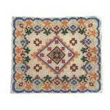 Early Folk Art Beaded Panel w/ Floral Motifs