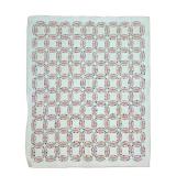 1935 Double Wedding-Ring Quilt Signed 80" x 88"
