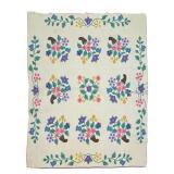 Early Floral Applique Quilt 93" x 79"