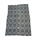 Blue White Overshot Coverlet 67" x 94"