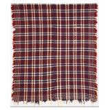 Early Red & Blue Twill Coverlet 84" x 73"