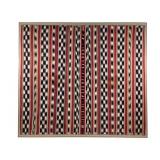 Framed Guatemalan Geometric Manta Textile