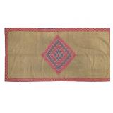 19thC Mexican Saltillo Serape w/ Diamond Motif