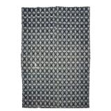 Early Dark Indigo Overshot Coverlet 75" x 91"