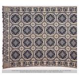1844 Cockefair Mills Jacquard Signed 86" x 70"