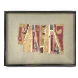 Pre Columbian Textile Fragment Framed