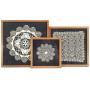 3 Antique Fine Lace Pcs Framed Hair Pin +