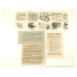 4 Allied Propaganda Leaflets Illus Wax  +