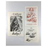 3 Cold War PSYOPS US Against USSR Leaflets Russian
