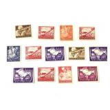 13 German Nazi 1943 Azad Hind Indian Stamps