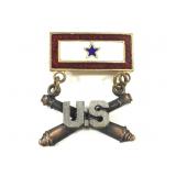 US Army Blue Star Pin w Field Artillery Insignia