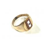 12K Gold Plated WW2 Blue Star Sweetheart Ring