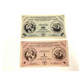 2 Nazi Textile Ration Coupons Occupied Latvia