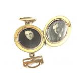 WW1 Blue Star Sweetheart Locket w 2 Male Photos