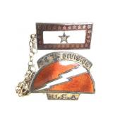78th Lightning Division Pin w Blue Star Pin Small