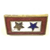 WW2 Blue Star Pin w Paint Removed for Gold Star