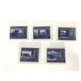 5 German Occupied Poland Imp Ration Coupons