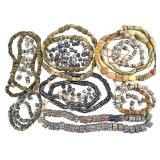Sandcast African Beads 8 Strands +