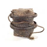 Kuba Lidded Food Basket DR Congo