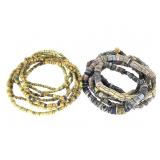 Ghana African Sandcast Beads Warm Color 6 Strands