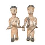 Ewe Venavi Twin Pair Carved Wood Figures Togo