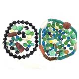 Black Carnival Glass Beads Vaseline Uranium+