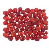 Red Vaseline African Trade Beads Czech & Bohemia