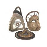 3 Abelam Yam Mask Papua New Guinea