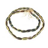 Red and Yellow Stripped African Trade Beads