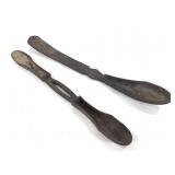 2 Hand-Carved Utensils