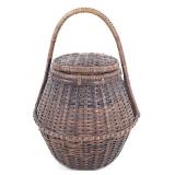 Woven Storage Basket w/ Lid Cameroon
