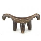 Dinka Wood Headrest Abstract Animal South Sudan
