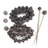 W African Spindle Whorl & String of Clay Whor Tops