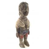 West African Carved Wood Female Power Figure