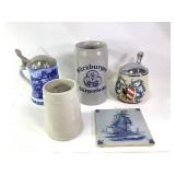 Steins German & Unmarked & Delft-Style Tile