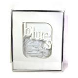 Framed " Blues " Paper Art w Signature 1997