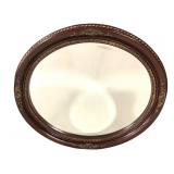 Vtg Oval Hanging Wall Mirror