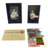 Antique RPPC Baby 1896 + 1990 White House