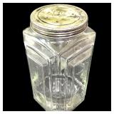 Antique Necco Glass Jar w Lid