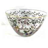 Romanian Hand Crafted Crystal Floral Bowl